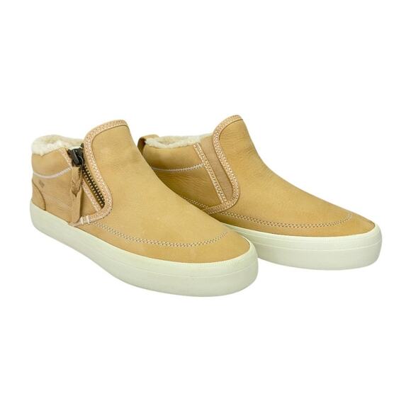 Sperry Women's Crest Side Zip Cozy Sneaker Boot Size 6.5 Khaki Suede STS87905 - Picture 2 of 11